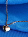 thumb Trendy Rose Gold Plated Heart Shaped Titanium Necklace 1