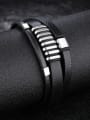 thumb Personalized Multi-band Titanium Artificial Leather Bracelet 2