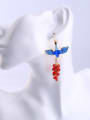 thumb Fashion Beads Birds Luxury Women Alloy Drop hook earring 2