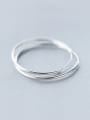 thumb S925 silver smooth circle hoop earring 0