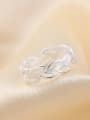 thumb S925 Silver Leaves Exquisite Opening Ring 1