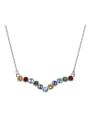 thumb 2018 S925 Silver Colorful Necklace 0