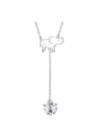 thumb Simple Tiny Elephant Cubic austrian Crystal 925 Silver Necklace 0