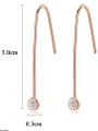 thumb 925 Sterling Silver With Rose Gold Plated Simplistic Round Hook Earrings 4
