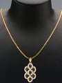 thumb Fashion Flowery Zircon Necklace 1