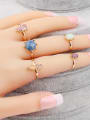 thumb Fashion Colorful Resin Stones Alloy Ring Set 1