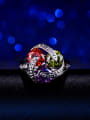 thumb Exquisite Colorful Zircons Statement Ring 0