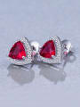 thumb Red Triangle stud Earring 0