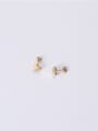 thumb Titanium With Gold Plated Simplistic Heart Stud Earrings 2