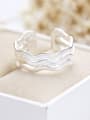 thumb Hollow Wave Three Layer Opening Ring 2