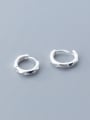 thumb 925 Sterling Silver With Cubic Zirconia Simplistic Geometric Clip On Earrings 1