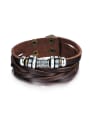 thumb Ethnic style Brown Artificial Leather Bracelet 0
