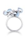 thumb Copper With Platinum Plated Cute Flower Band Rings 1