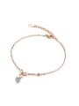 thumb Simple Rose Gold Plated Little Bowknot Titanium Anklet 0