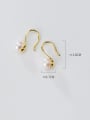 thumb 925 Sterling Silver With Gold Plated Simplistic Irregular Hook Earrings 2