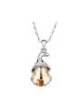 thumb Fashion Shell-shaped austrian Crystal Wind-bell Pendant Alloy Necklace 0