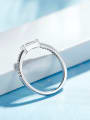 thumb Simple White Zircon 925 Silver Ring 3