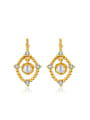 thumb Geometric Shape Women Drop Earrings with 14k Gold Plated 0