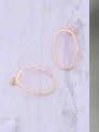 thumb Titanium With Gold Plated Simplistic Hollow  Geometric Round Hoop Earrings 0