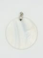 thumb Personalized Natural Crystal Round Shell Pendant 2