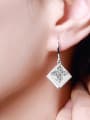 thumb Fashion Zircon Solid Rhombus Earrings 1