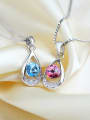 thumb Water Drop Color Shining Wedding Accessories Necklace 2