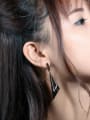 thumb Fashion Triangle Titanium Drop Earrings 1