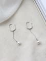 thumb Sterling silver imitation pearl without ear pierced ear clip 2