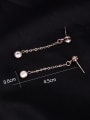 thumb Copper With Cubic Zirconia Simplistic Monogrammed  "D"Threader Earrings 2