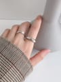 thumb 925 Sterling Silver With Smooth Simplistic Round Free Size Rings 1