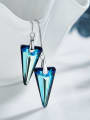 thumb Simple Triangle austrian Crystal Women Line Earrings 2