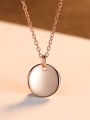 thumb 925 Sterling Silver With Cats Eye  Simplistic Round Necklaces 2