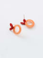 thumb Alloy With Rose Gold Plated Cute Heart Round Stud Earrings 1
