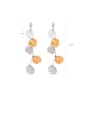 thumb Alloy With Rose Gold Plated Punk Flower Drop Earrings 3