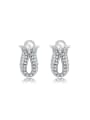 thumb Trendy Rosary Shaped Artificial Pearl Stud Earrings 0