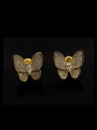 thumb Butterfly Shaped stud Earring 0