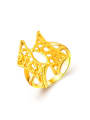 thumb Fashion Hollow Geometric Shaped 24K Gold Plated Ring 0