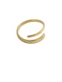 thumb 925 Sterling Silver With Gold Plated Simplistic Wrong Double Layer Free Size  Rings 0