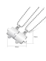 thumb Personalized Puzzle Smooth Lovers Necklace 2
