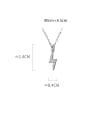 thumb 925 Sterling Silver With Platinum Plated Simplistic Irregular Necklaces 1