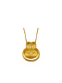 thumb Copper Alloy 24K Gold Plated Creative Bunny Necklace 0