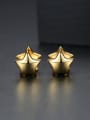 thumb Copper With 18k Gold Plated Casual Star Stud Earrings 2
