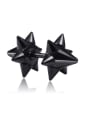 thumb Stainless Steel With Black Gun Plated Personality Irregular  prick Stud Earrings 2