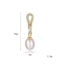 thumb 925 Sterling Silver With Gold Plated Simplistic Irregular Drop Earrings 4