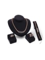 thumb Alloy Imitation-gold Plated Vintage style Rhinestones Paint Four Pieces Jewelry Set 0