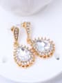 thumb Alloy Rose Gold Plated Fashion Artificial Stones Water Drop shaped Two Pieces Jewelry Set 2