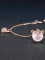 thumb Beautiful and Simple Style Women Bracelet with Pink Crystal 2