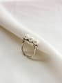 thumb 925 pure silver synthetic pearl free size ring 0