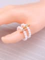 thumb Artificial Pearls Alloy Women Fashion Alloy Ring 1