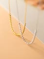 thumb 925 Sterling Silver With Gold Plated Simplistic Round Necklaces 3